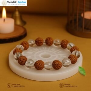 Rudraksha with clear Quartz Bracelet